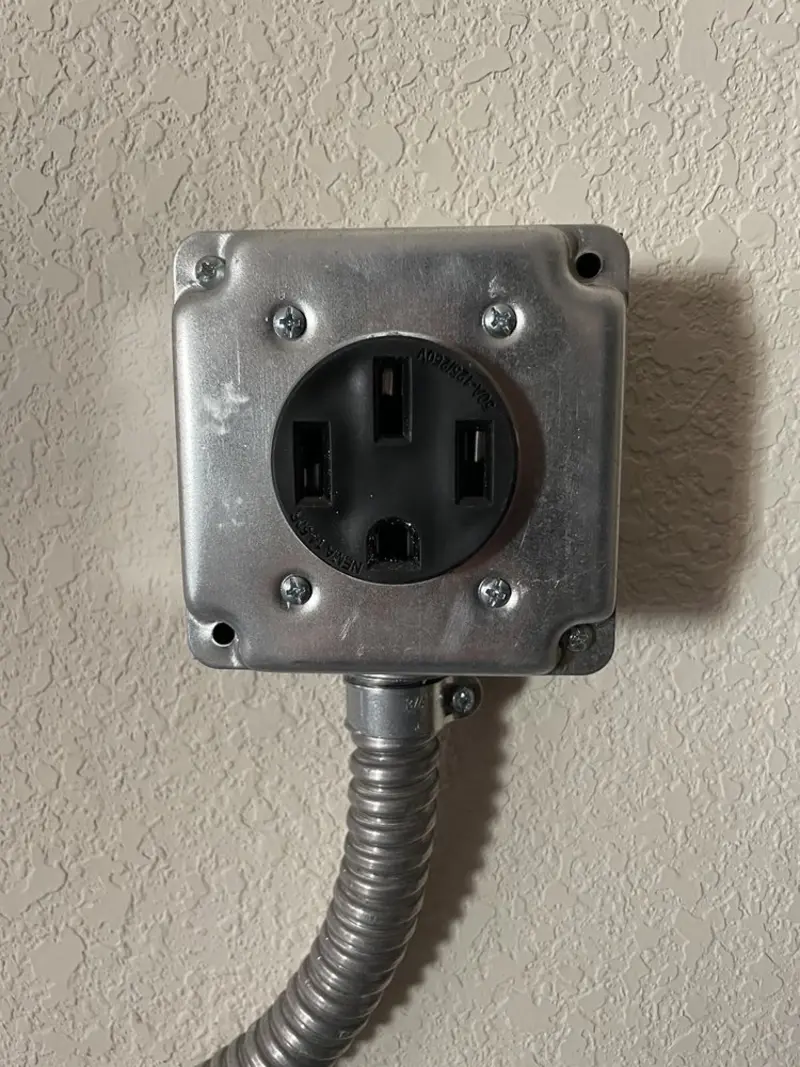 NEMA 14-50 outlet installed for Electrical Panel Upgrade in East Foothills